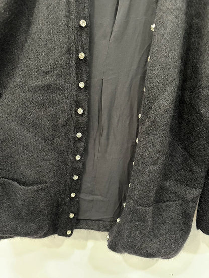 Black Mohair Cardigan from Saint Laurent