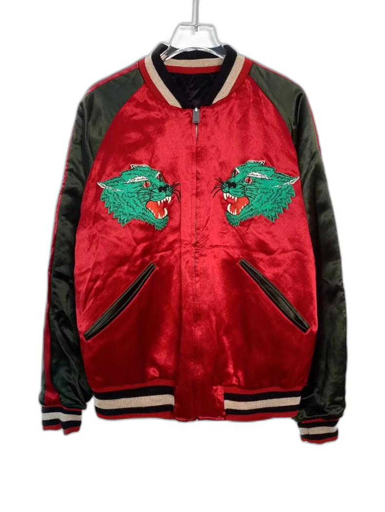 Gucci Logo Tiger Baseball Jacket