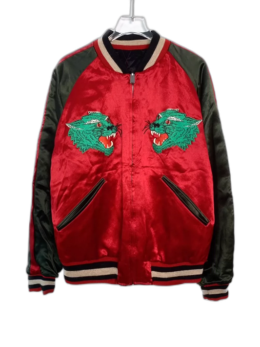 Gucci Logo Tiger Baseball Jacket