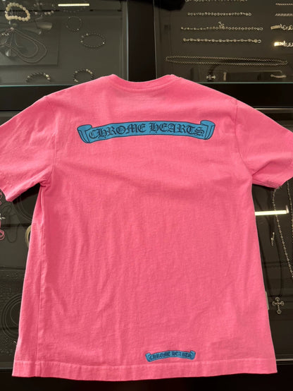 Chrome Hearts Pink Short Sleeve T-shirt-yf