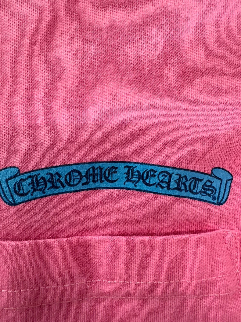 Chrome Hearts Pink Short Sleeve T-shirt-yf