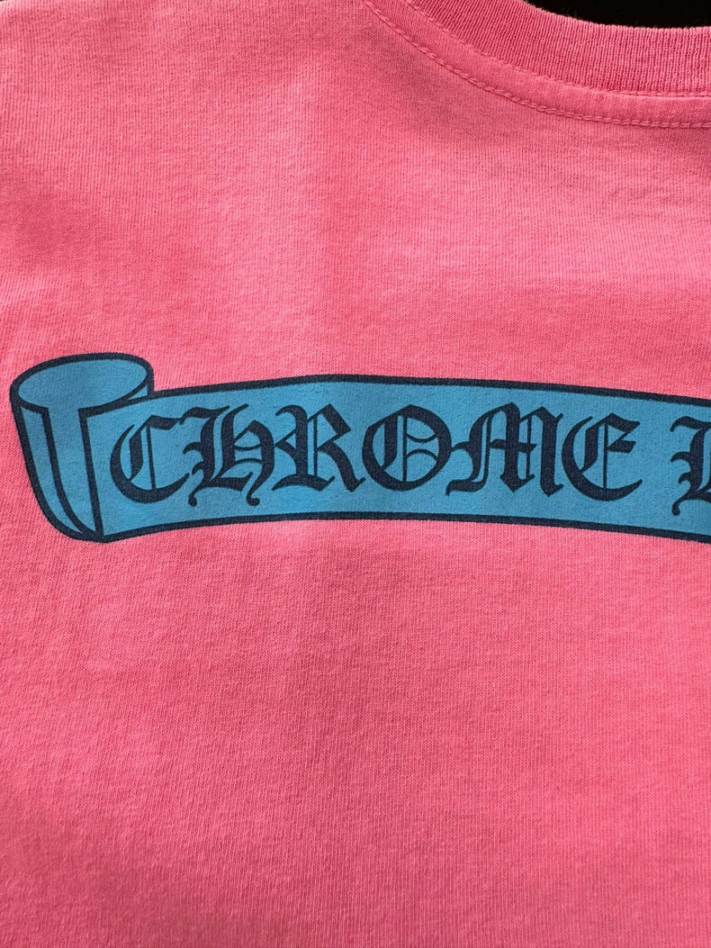 Chrome Hearts Pink Short Sleeve T-shirt-yf