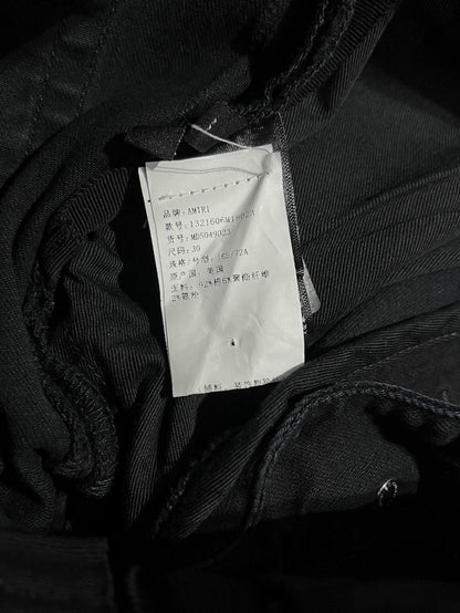 AMIRI Black Gray Distressed Denim Pants