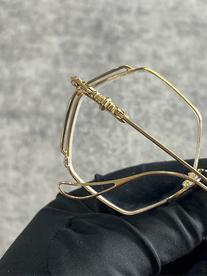 Chrome Hearts Gold Hexagonal Glasses-yf