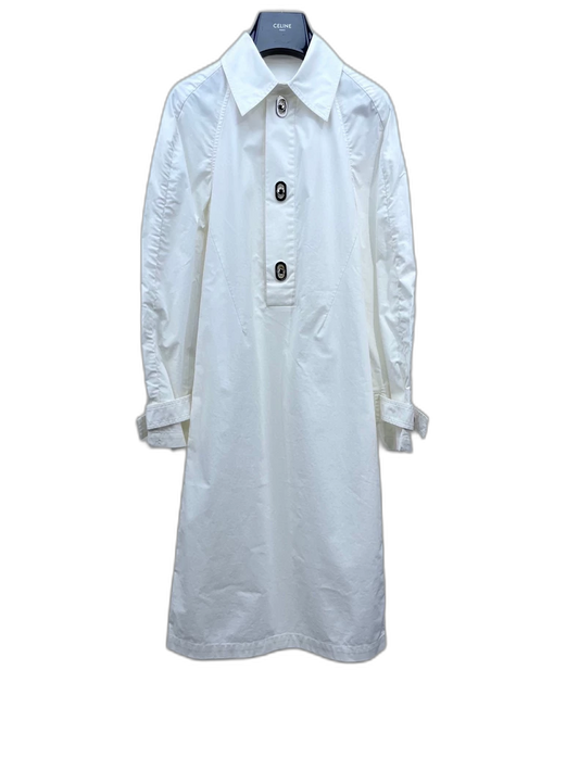 Bottega Veneta White Half-button Dress