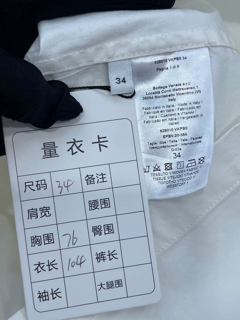 Bottega Veneta White Half-button Dress