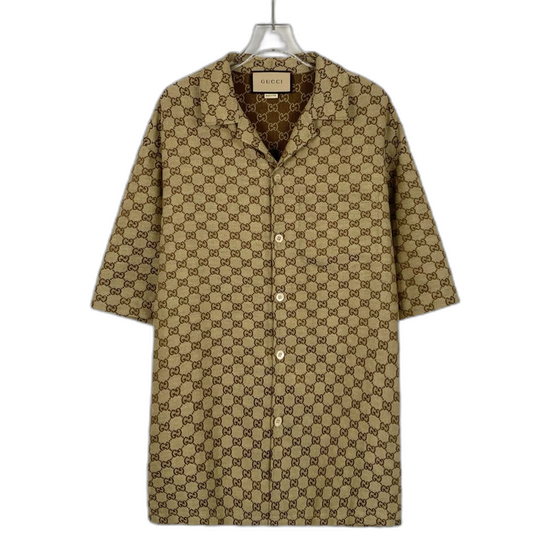 Gucci Brown Logo Short Sleeve Shirt