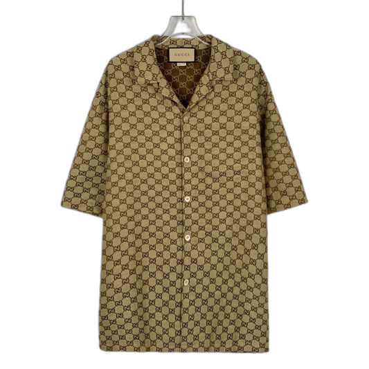 Gucci Brown Logo Short Sleeve Shirt