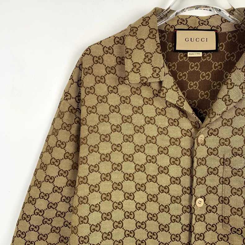 Gucci Brown Logo Short Sleeve Shirt