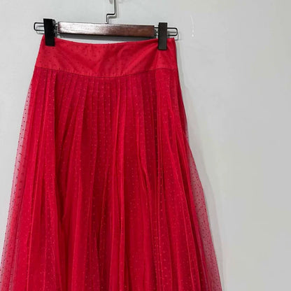 Dior Red Tulle Skirt