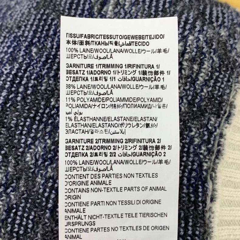 Saint Laurent Wool Knitted Cardigan in Checkered Design