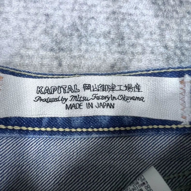 KAPITAL Floral Patchwork Denim Pants