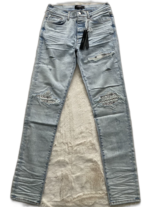 Amiri Water Wash Blue White Denim Pants