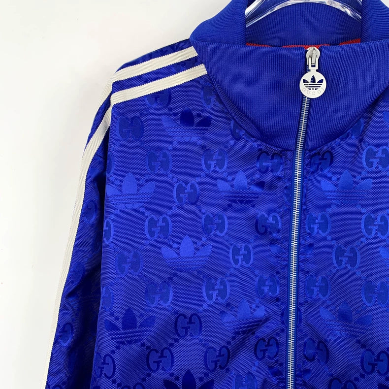 Gucci x Adidas Zip Jacket in Blue - Gucci – DMC99 Gucci x Adidas Zip Jacket in Blue - Gucci – DMC99