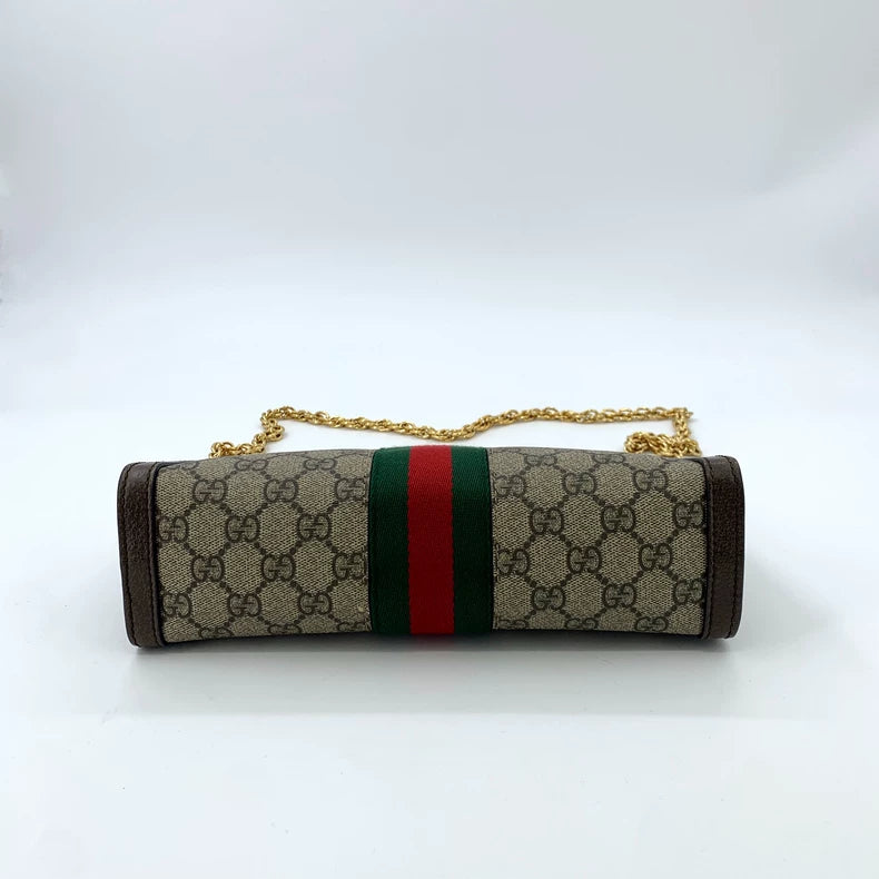 Gucci Brown Striped Logo Crossbody Bag