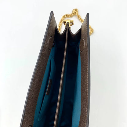 Gucci Brown Striped Logo Crossbody Bag