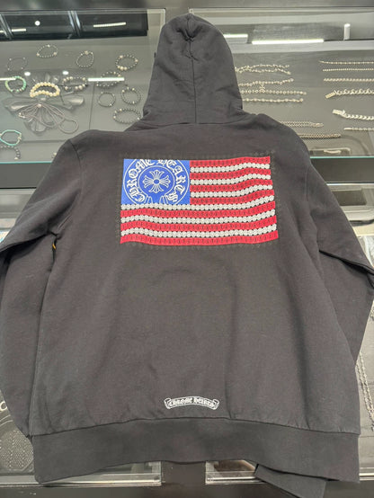 Chrome Hearts Black American Flag Hoodie-yf