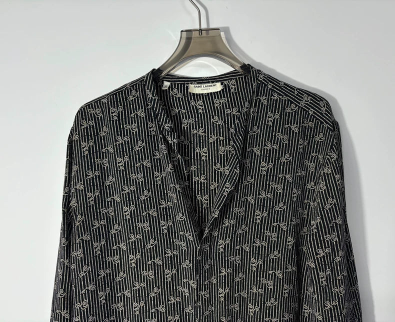 Saint Laurent Silk Printed Shirt for Men