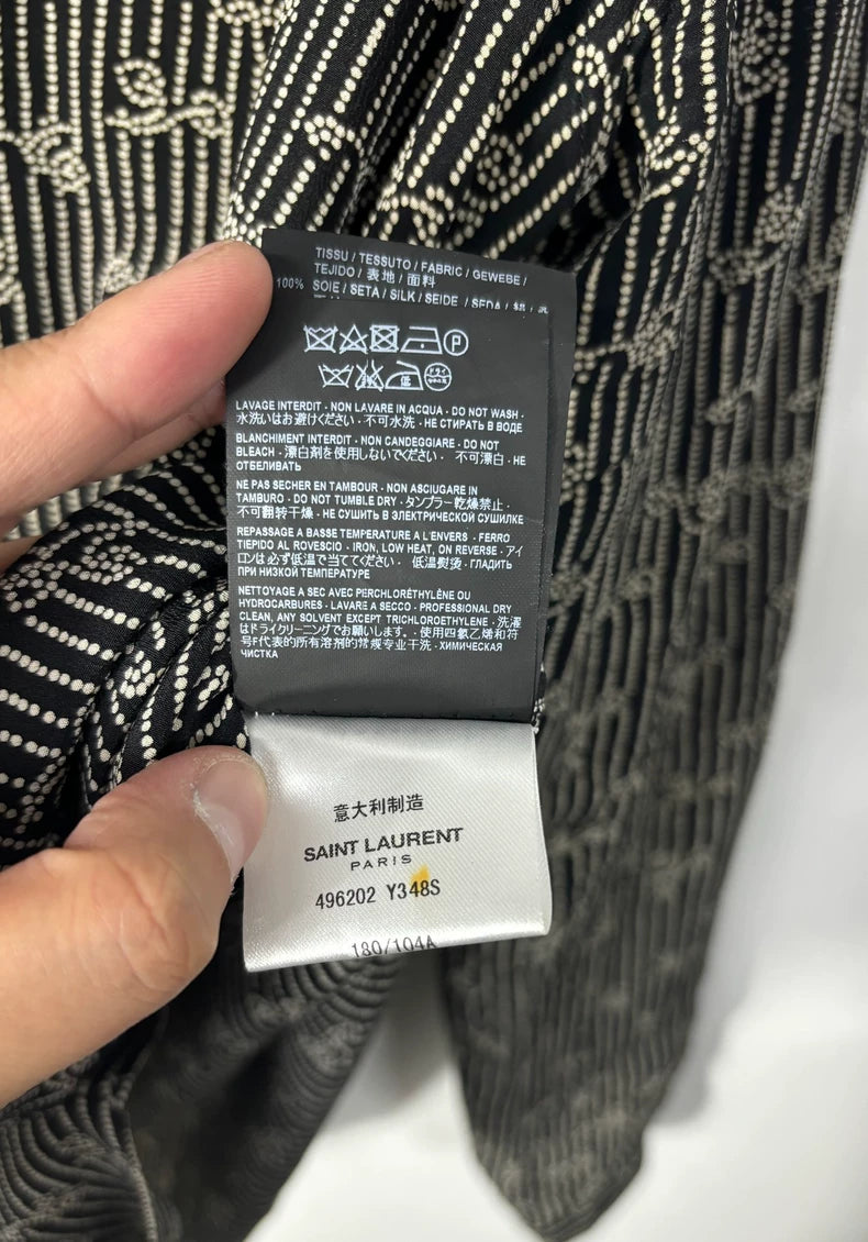 Saint Laurent Silk Printed Shirt for Men