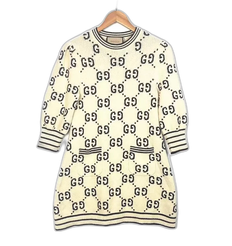 Gucci White Logo Knit Sweater