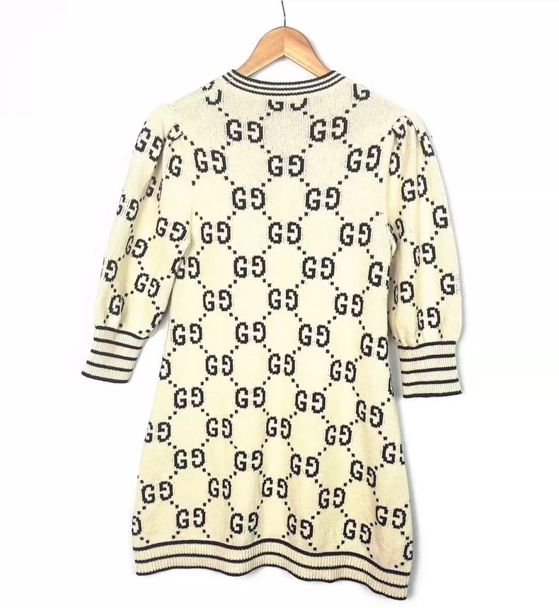 Gucci White Logo Knit Sweater