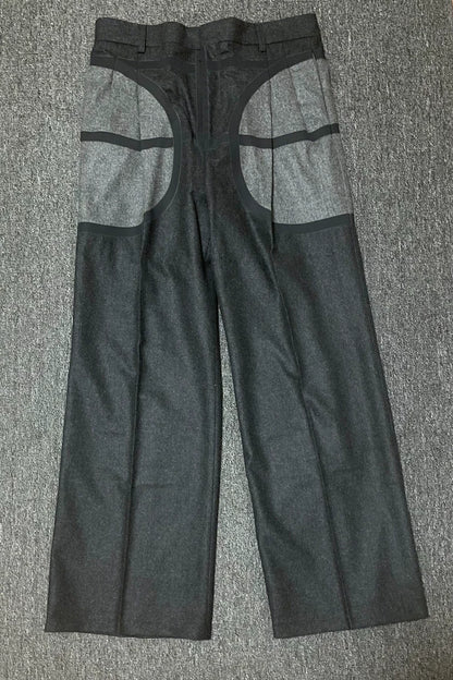 Givenchy Wool Wide-Leg Casual Trousers-yf