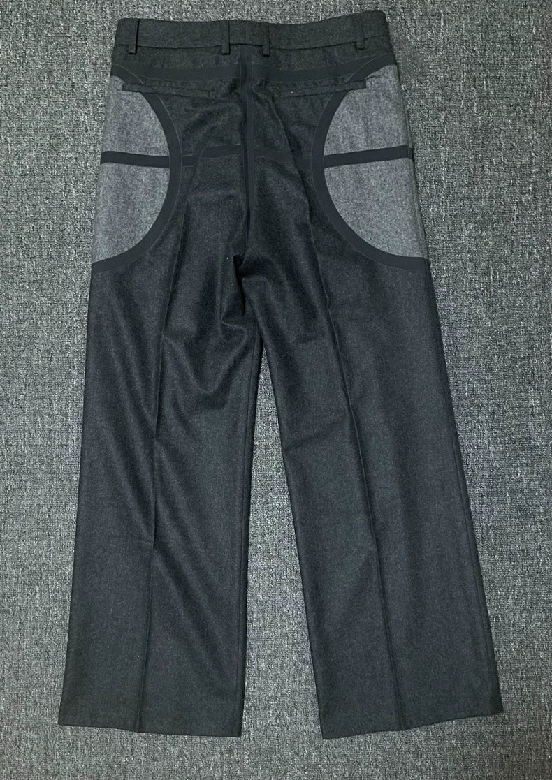 Givenchy Wool Wide-Leg Casual Trousers-yf