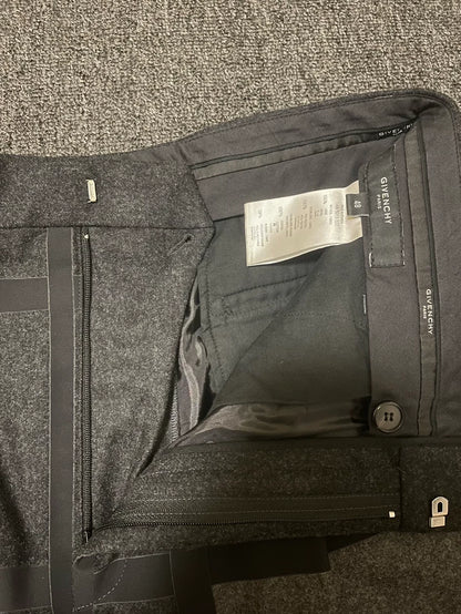 Givenchy Wool Wide-Leg Casual Trousers-yf