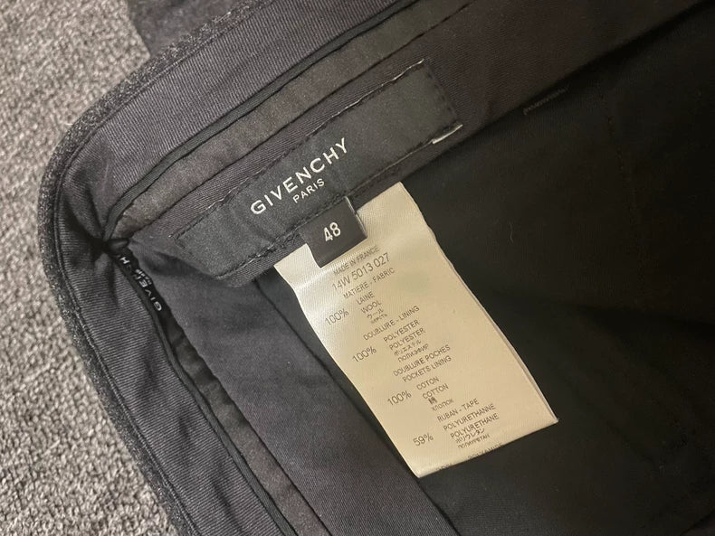 Givenchy Wool Wide-Leg Casual Trousers-yf