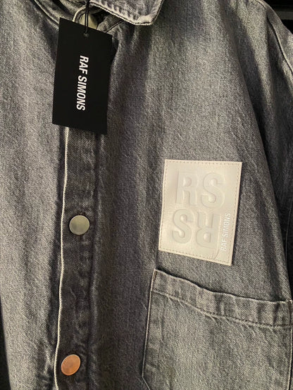 Raf Simons 21AW Washed Gray Cotton Shirt-yf