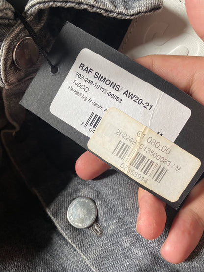 Raf Simons 21AW Washed Gray Cotton Shirt-yf