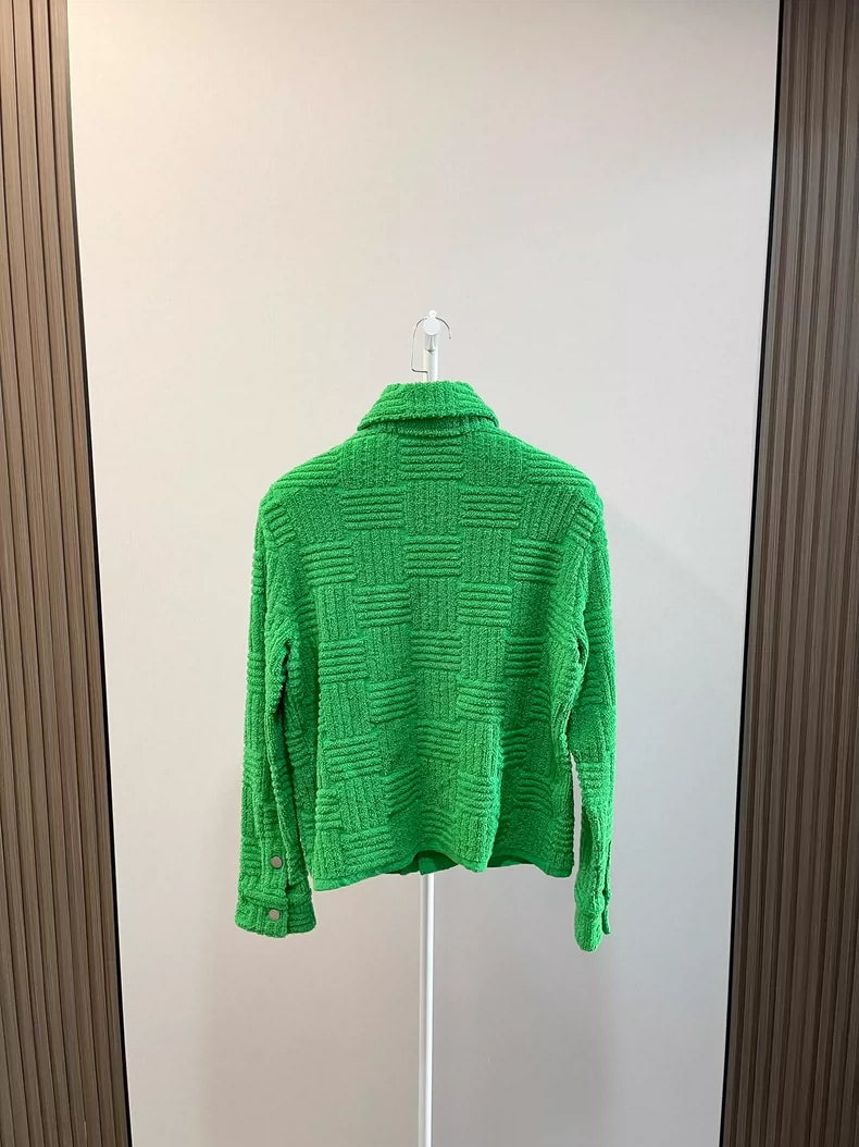 Bottega Veneta Green Checked Jacket-yf
