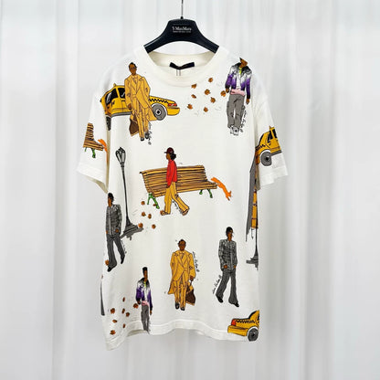 Louis Vuitton Pedestrian Print Short-Sleeve-yf