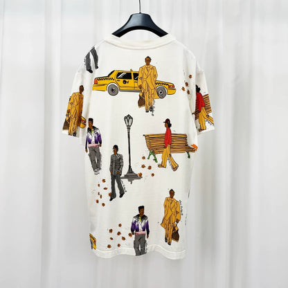 Louis Vuitton Pedestrian Print Short-Sleeve-yf