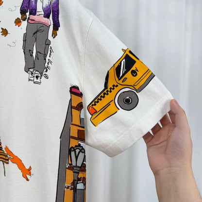 Louis Vuitton Pedestrian Print Short-Sleeve-yf