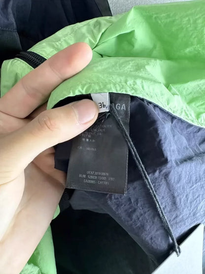 Balenciaga Black Green Letter Windbreaker Jacket
