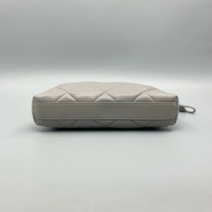 Chanel Grey Quilted Leather Tote Bag