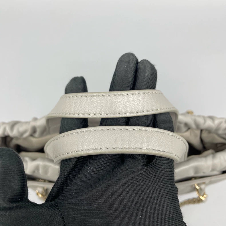 Chanel Grey Quilted Leather Tote Bag