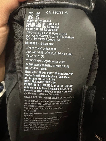 Prada Black Nylon Cargo Pants