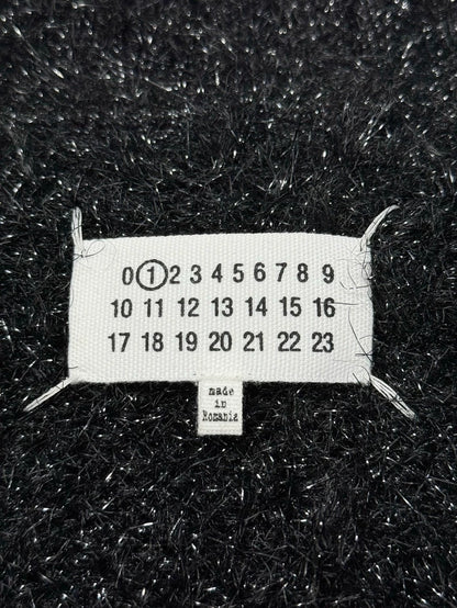 Black Wool Blend Cardigan with Sequins-zp