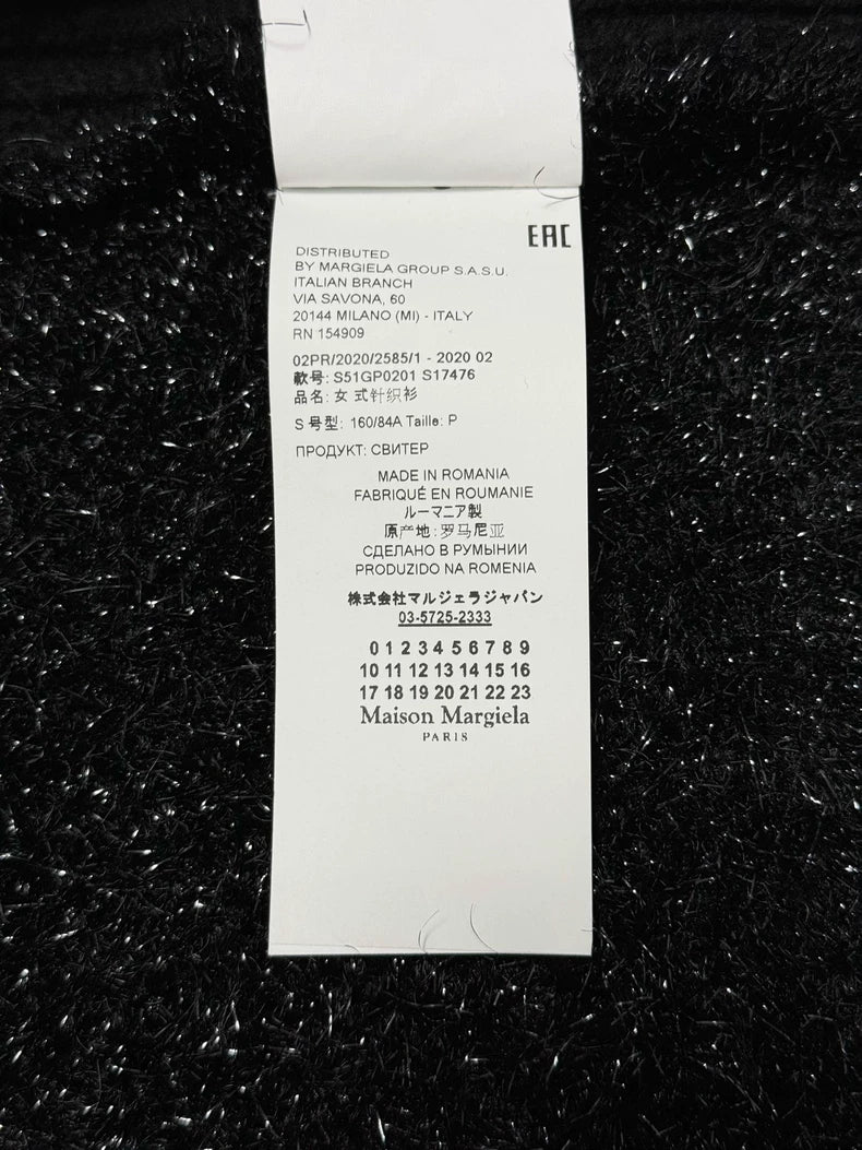 Black Wool Blend Cardigan with Sequins-zp