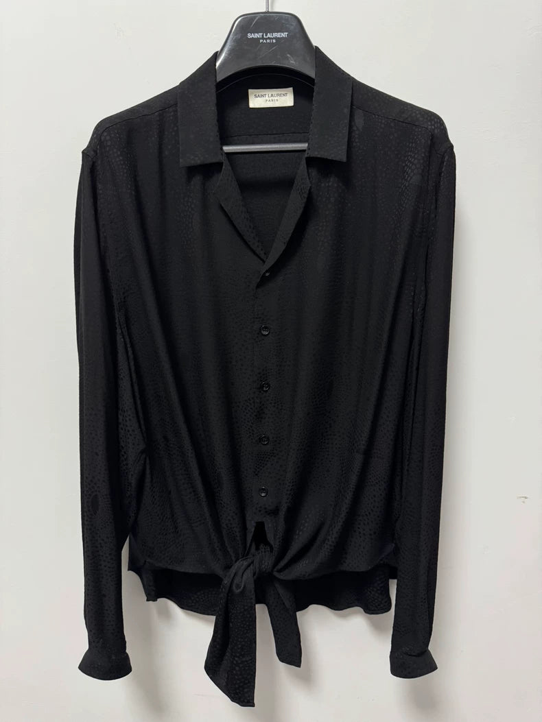 Saint Laurent Silk Polka Dot Shirt