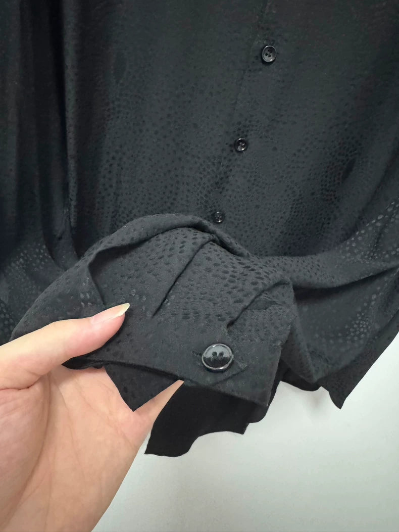 Saint Laurent Silk Polka Dot Shirt