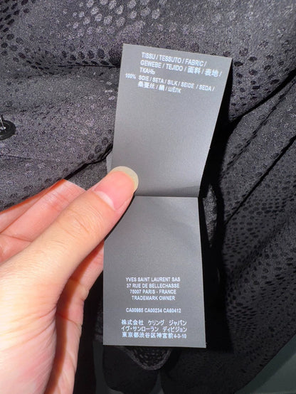 Saint Laurent Silk Polka Dot Shirt