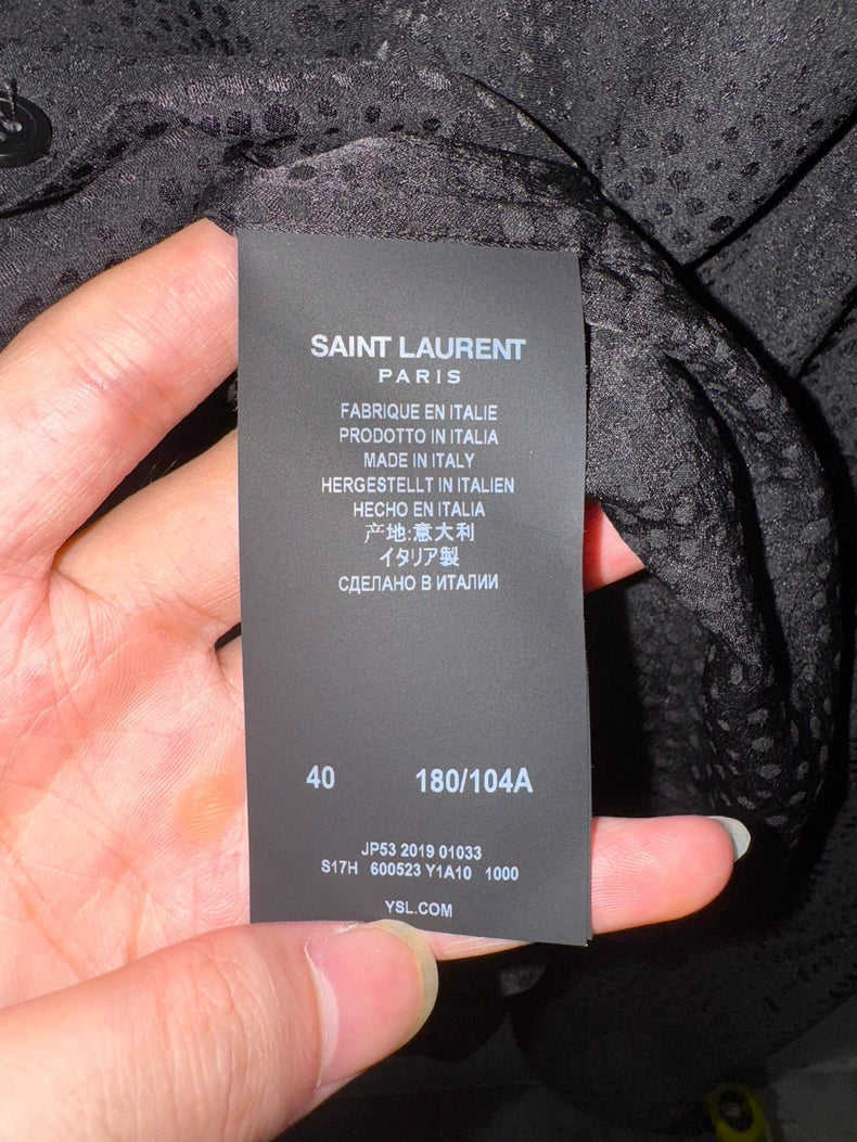 Saint Laurent Silk Polka Dot Shirt