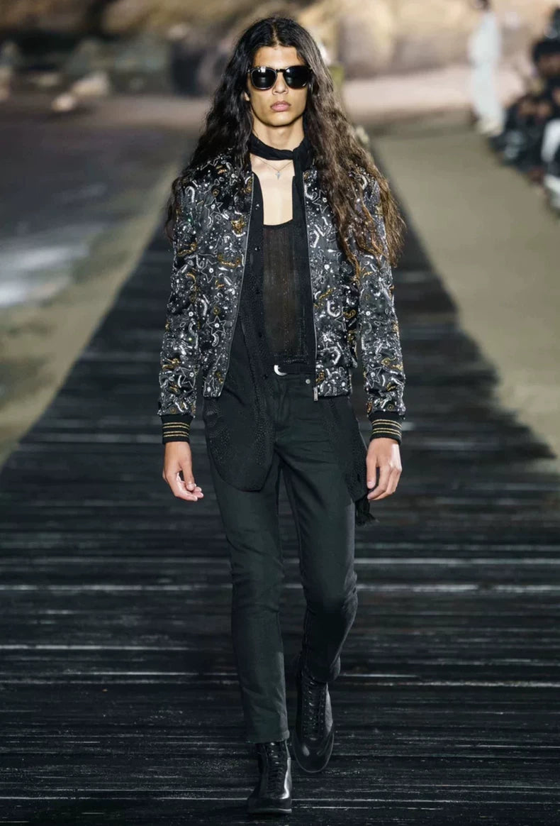 Saint Laurent Silk Polka Dot Shirt