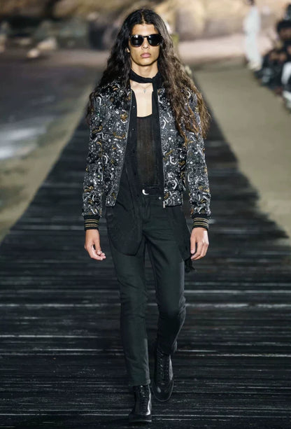 Saint Laurent Silk Polka Dot Shirt