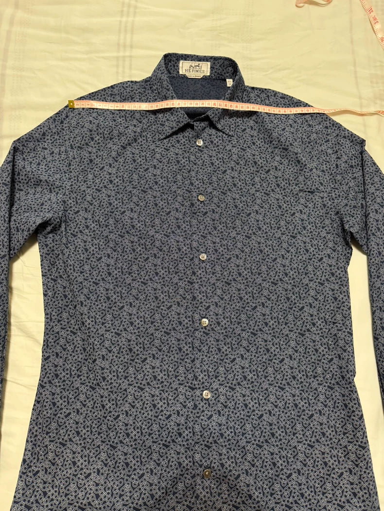 Hermes Classic Pattern Long Sleeve Shirt
