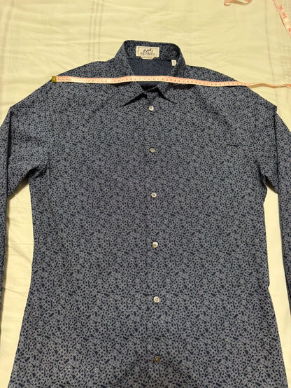 Hermes Classic Pattern Long Sleeve Shirt