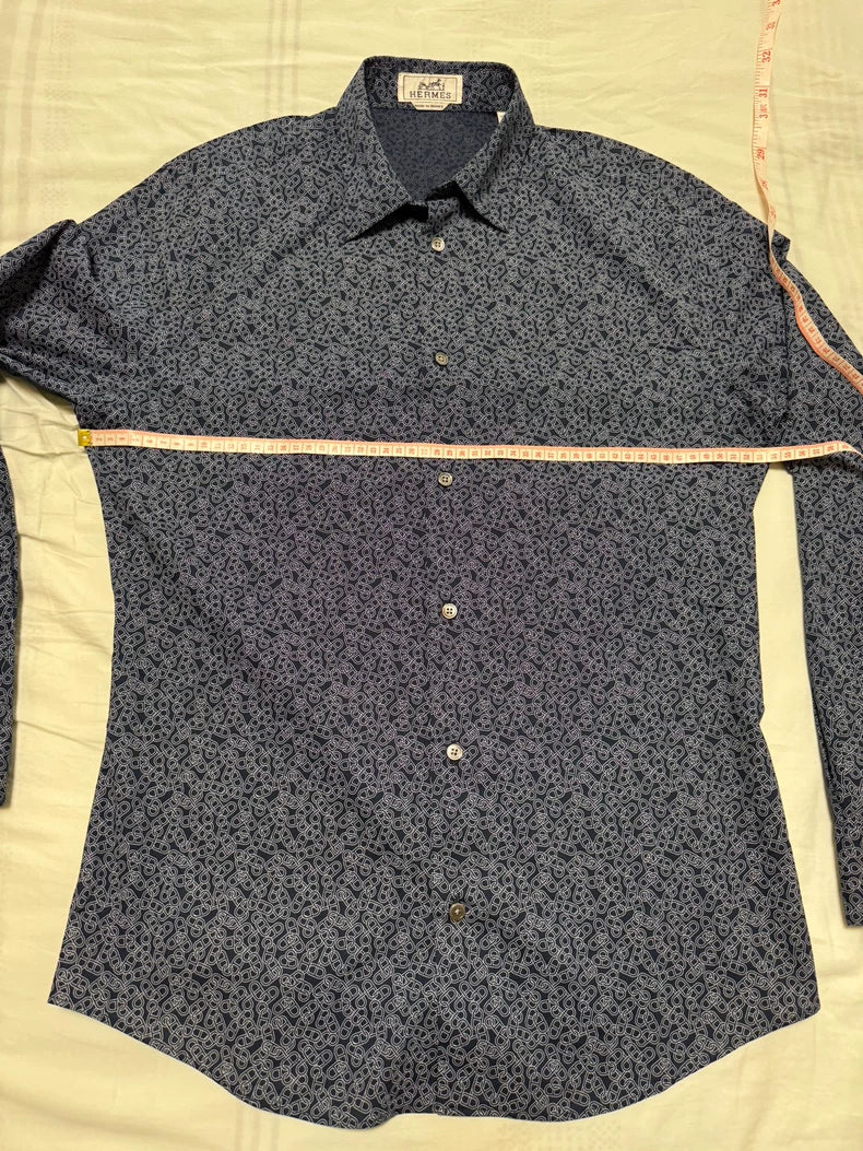 Hermes Classic Pattern Long Sleeve Shirt